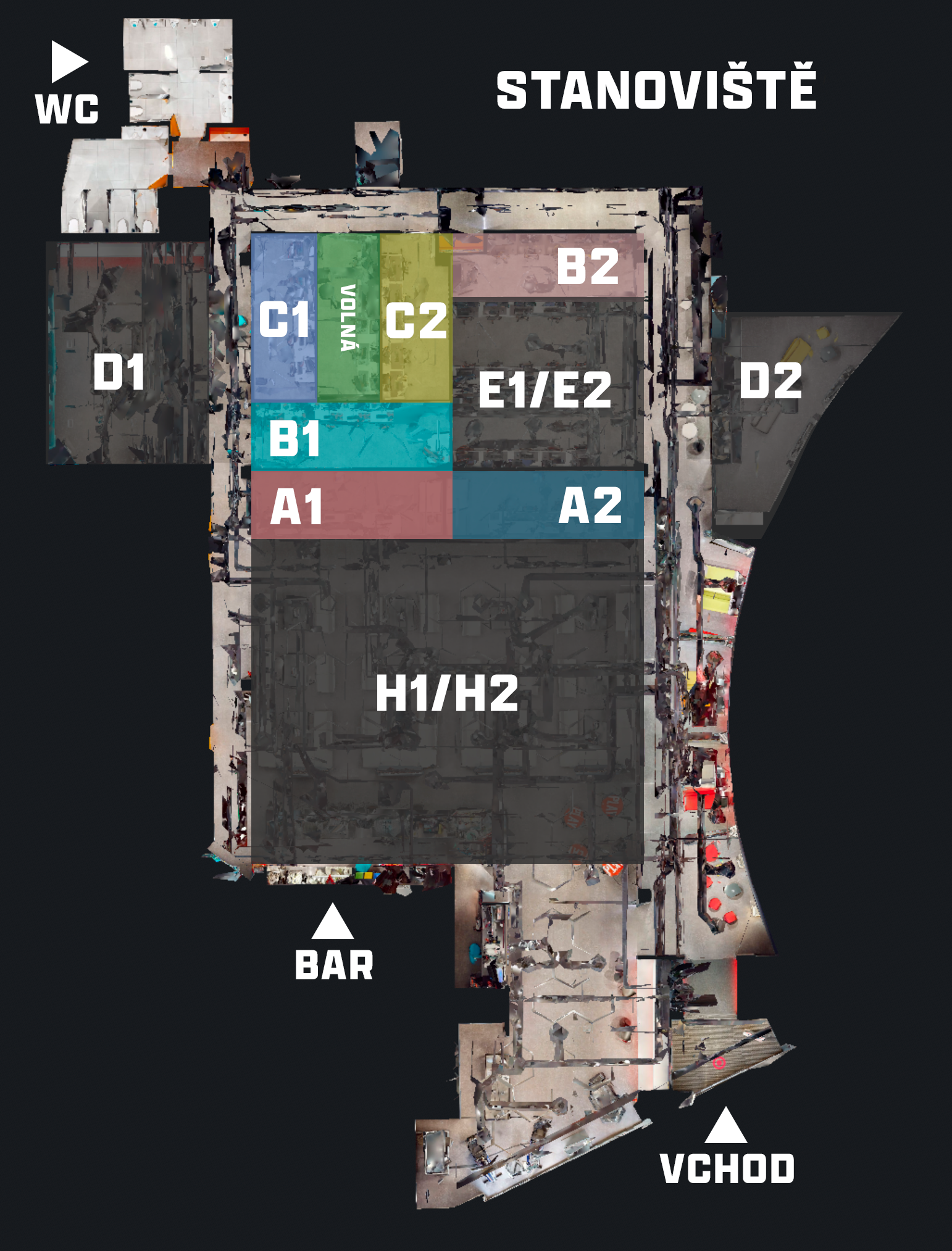 Mapa arény